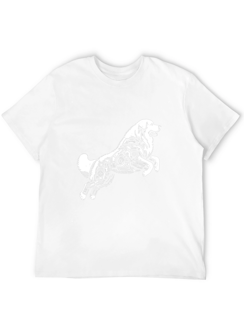Dog Robot Graphic Black T-Shirt