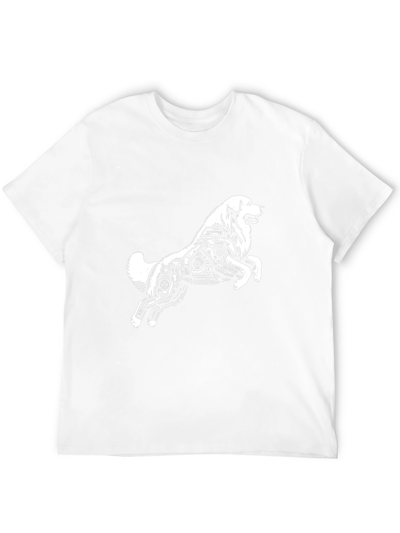 Dog Robot Graphic Black T-Shirt