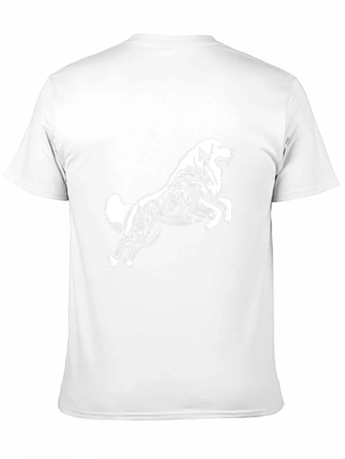 Dog Robot Graphic Black T-Shirt