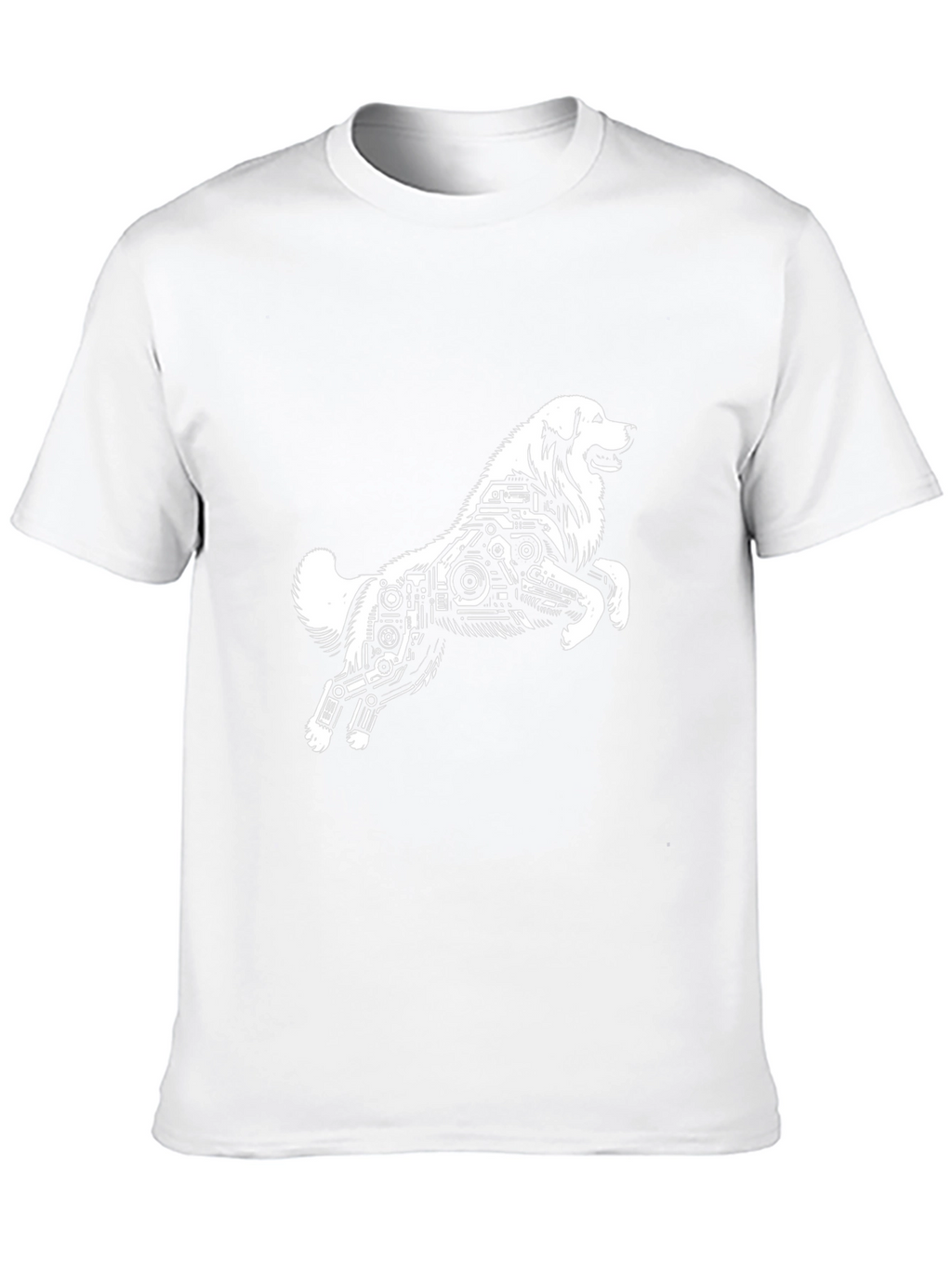 Dog Robot Graphic Black T-Shirt
