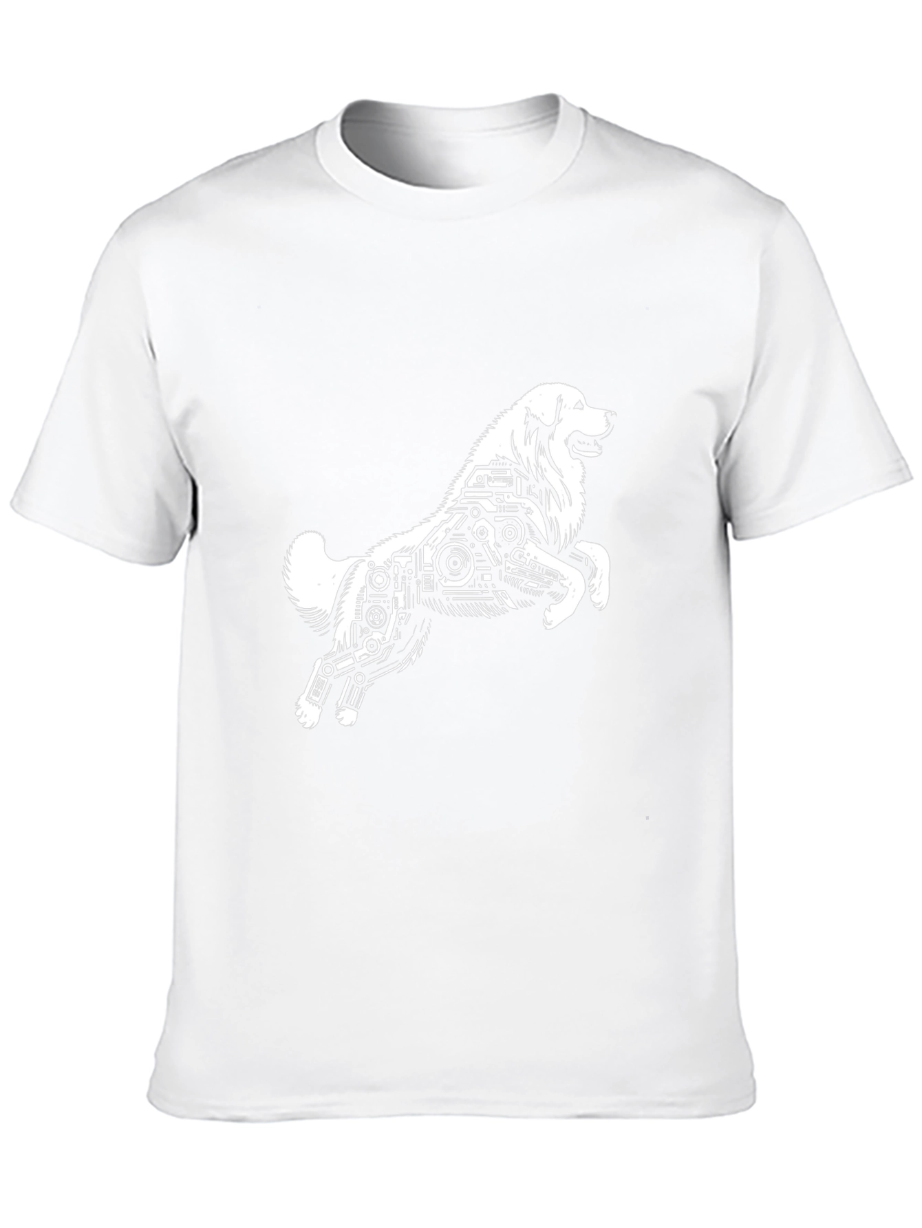 Dog Robot Graphic Black T-Shirt