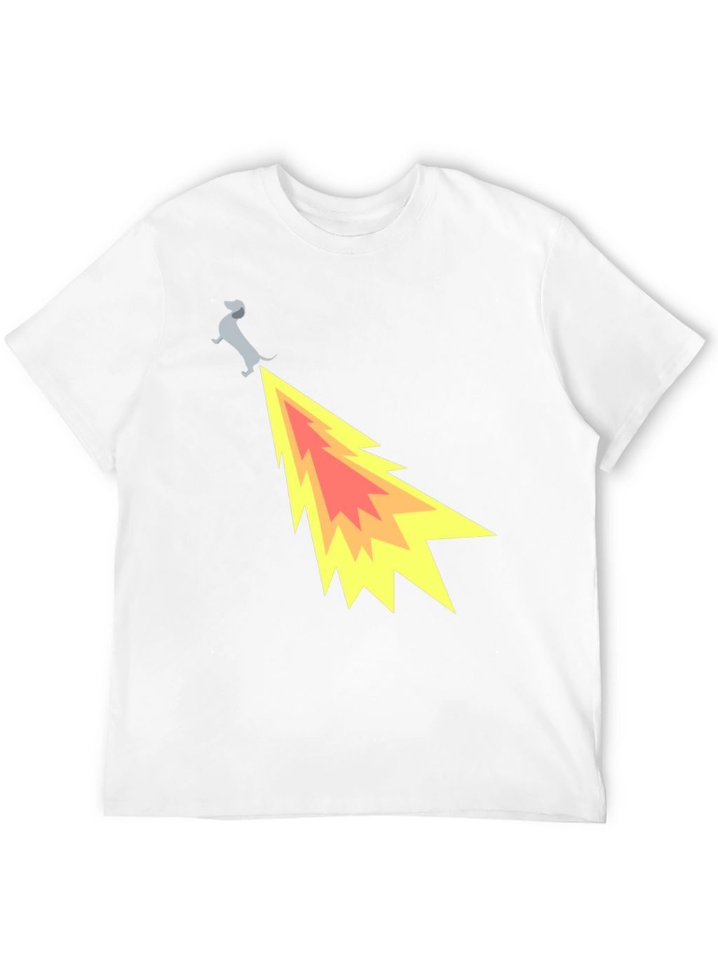 Funny Dachshund Dog Flame Tail T-Shirt