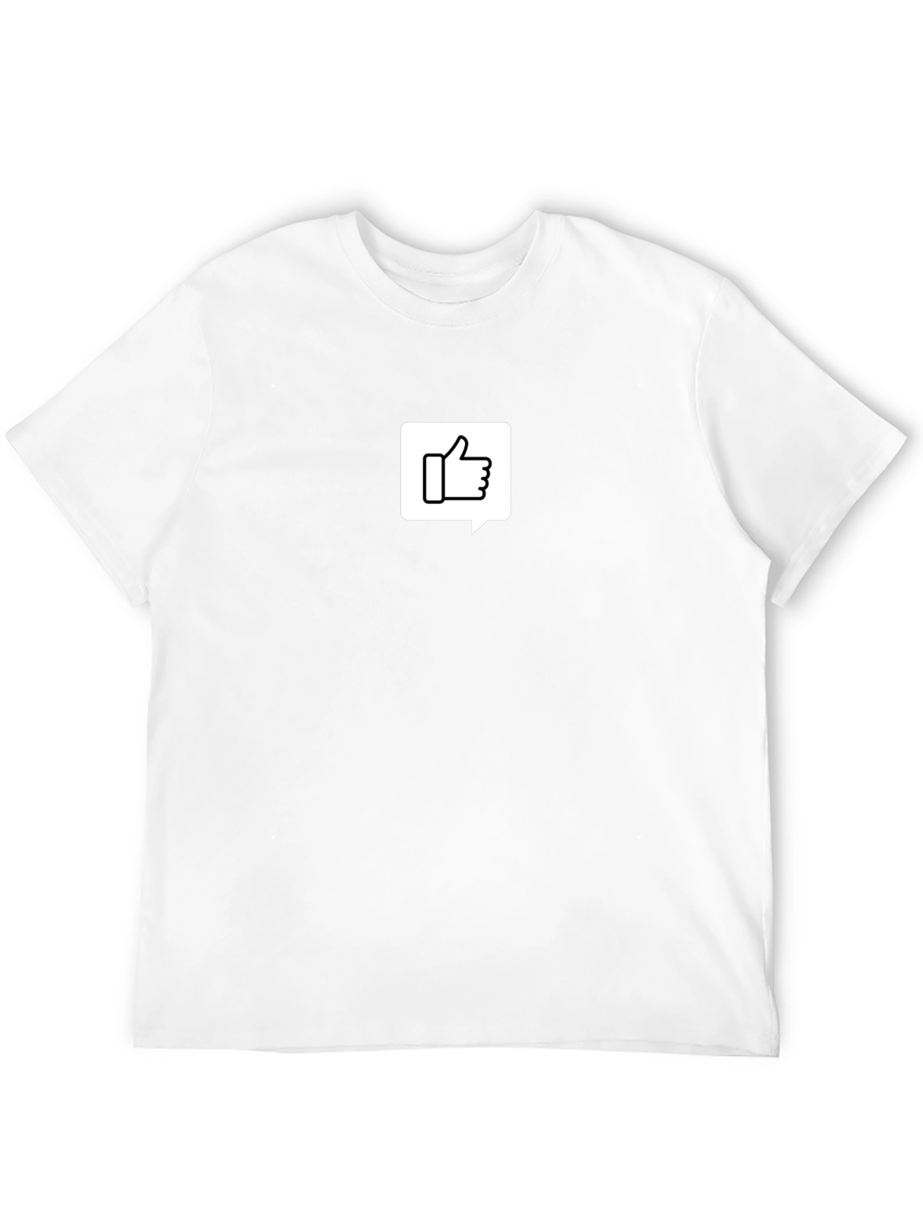 Thumbs Up Speech Bubble Graphic Tee - Black