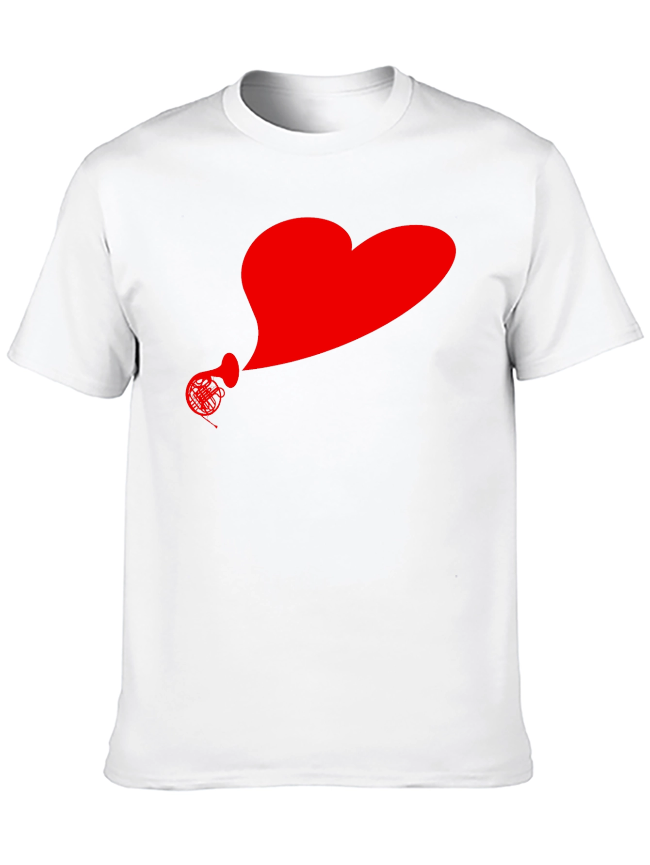 Heart Horn Graphic Tee - Stylish Musicians T-Shirt