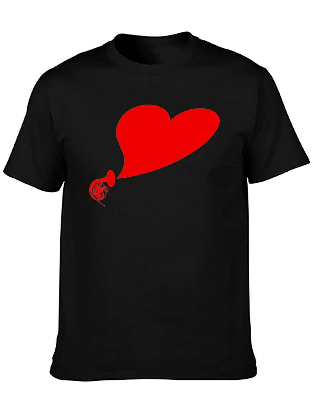 Heart Horn Graphic Tee - Stylish Musicians T-Shirt