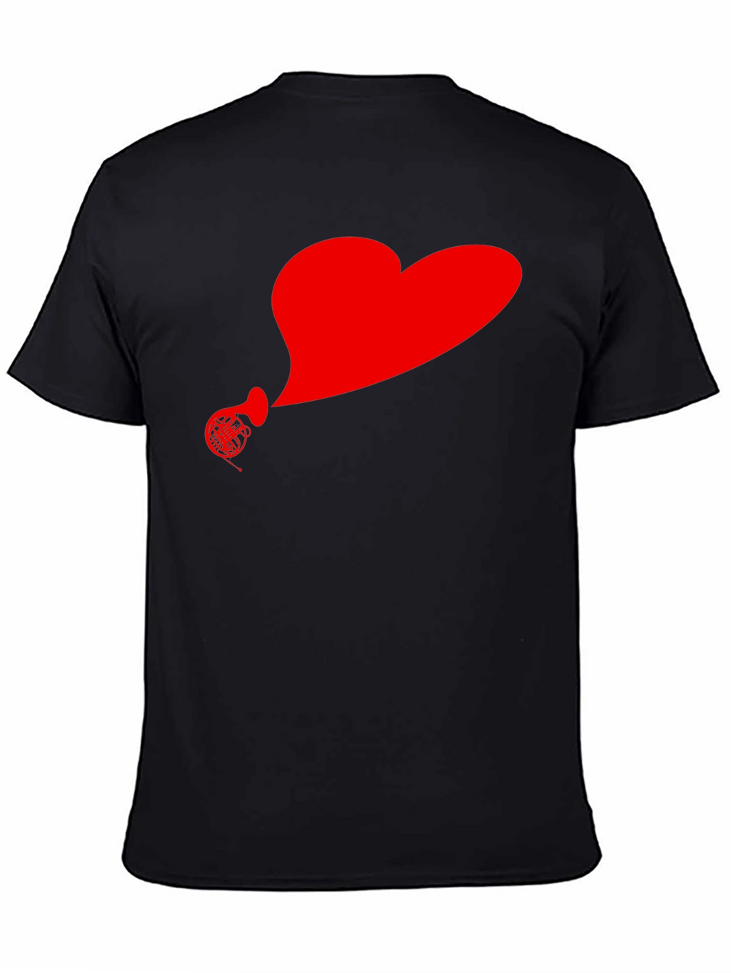 Heart Horn Graphic Tee - Stylish Musicians T-Shirt