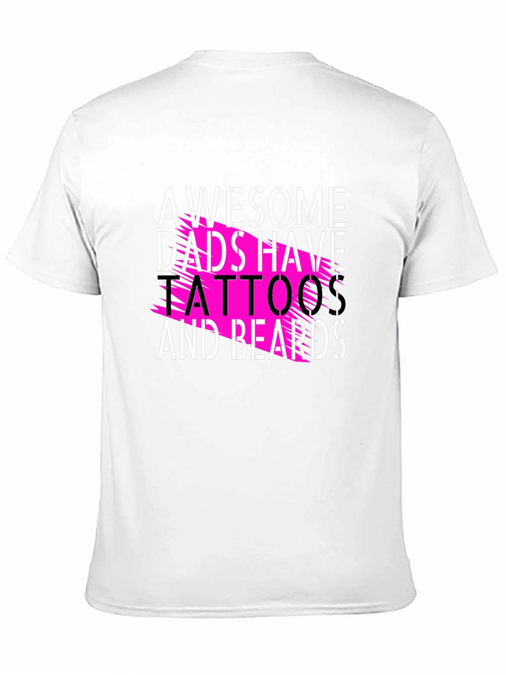 Awesome Dads Tattoos & Beards Black Tee