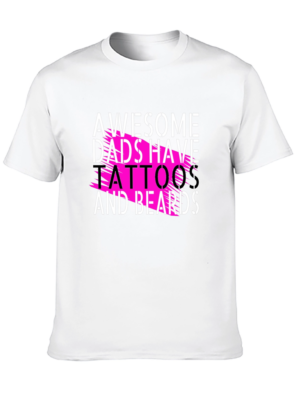 Awesome Dads Tattoos & Beards Black Tee
