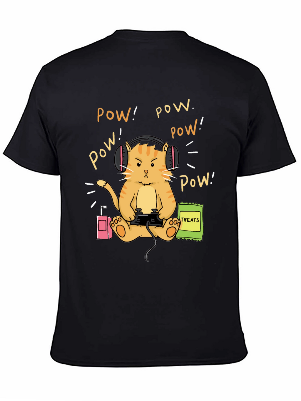 Gamer Cat T-Shirt - Funny Orange Tabby Design