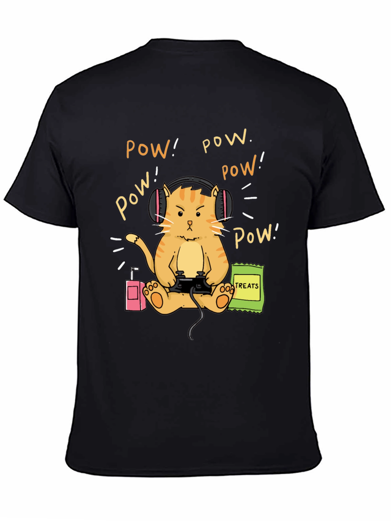 Gamer Cat T-Shirt - Funny Orange Tabby Design