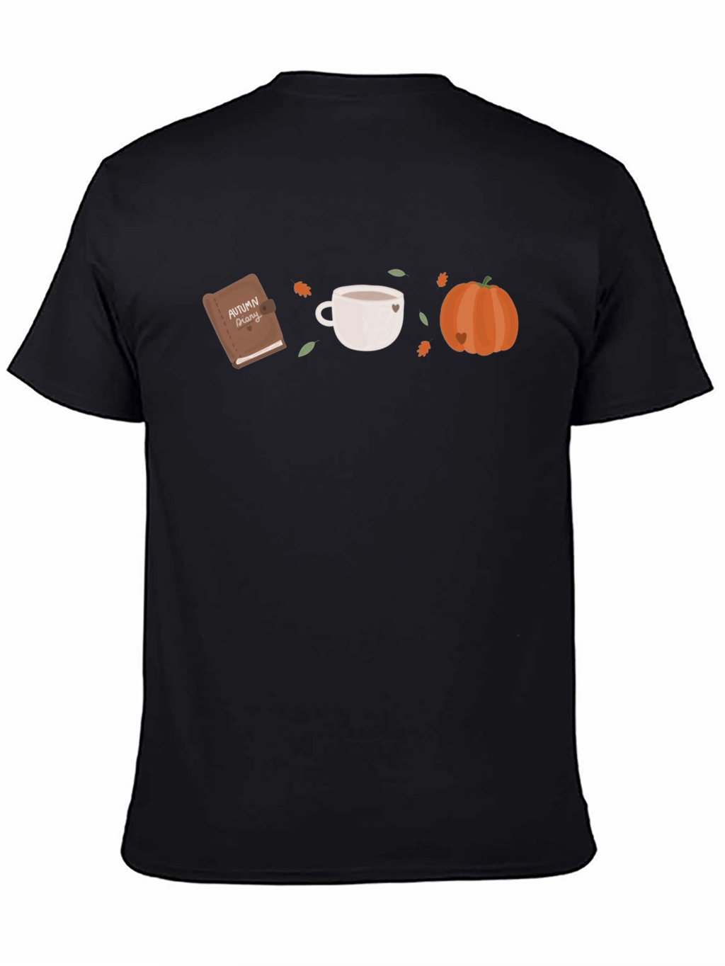 Autumn Theme Graphic Tee - Book Coffee Pumpkin