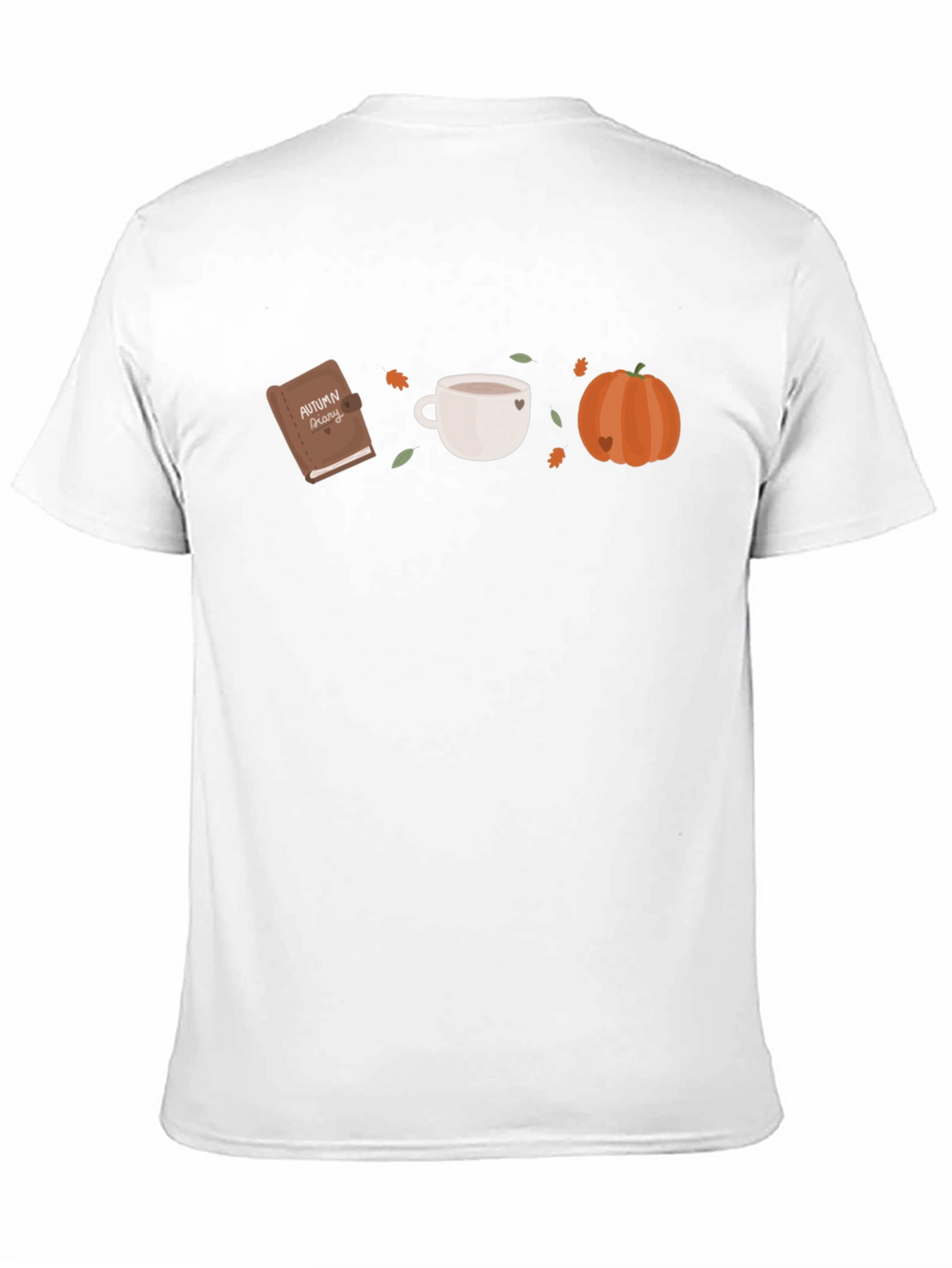 Autumn Theme Graphic Tee - Book Coffee Pumpkin