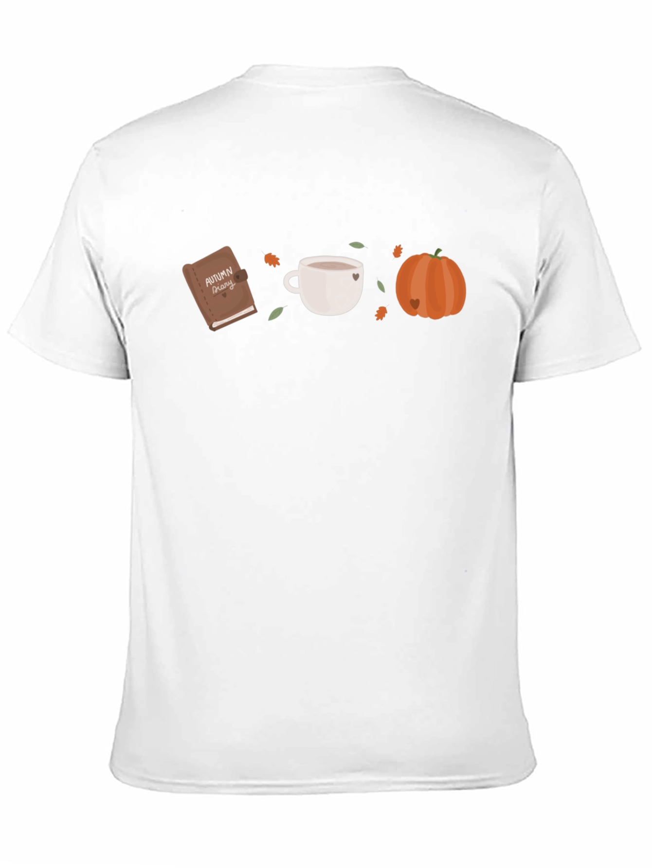 Autumn Theme Graphic Tee - Book Coffee Pumpkin
