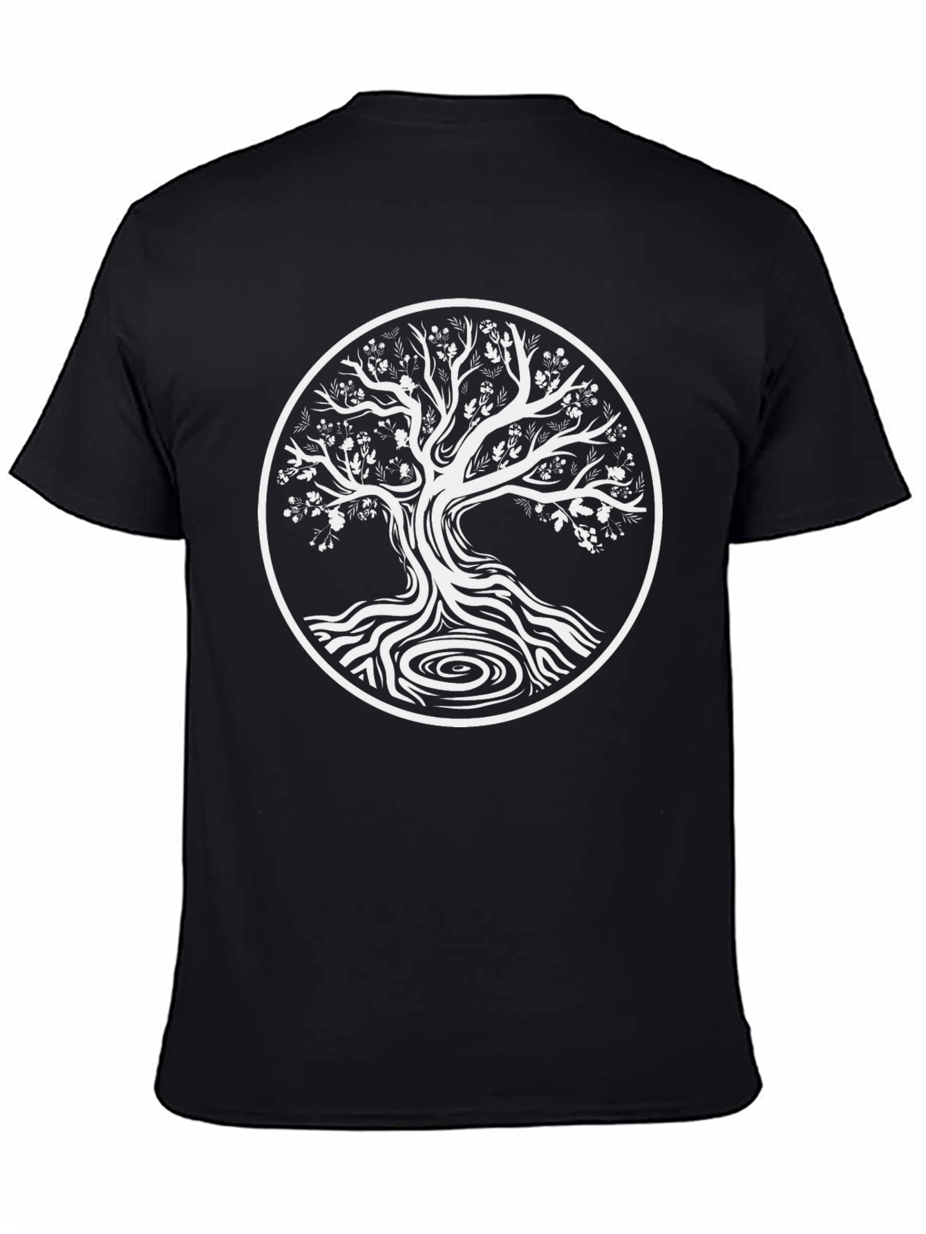 Tree of Life Graphic Tee - Stylish Black Cotton T-Shirt