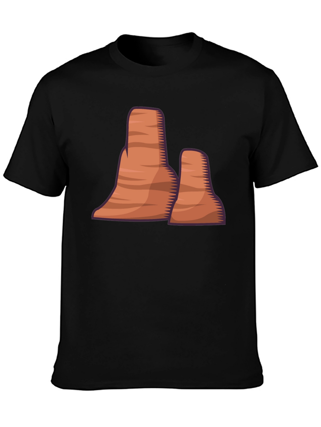 Desert Mountain Graphic Tee - Stylish Black T-Shirt