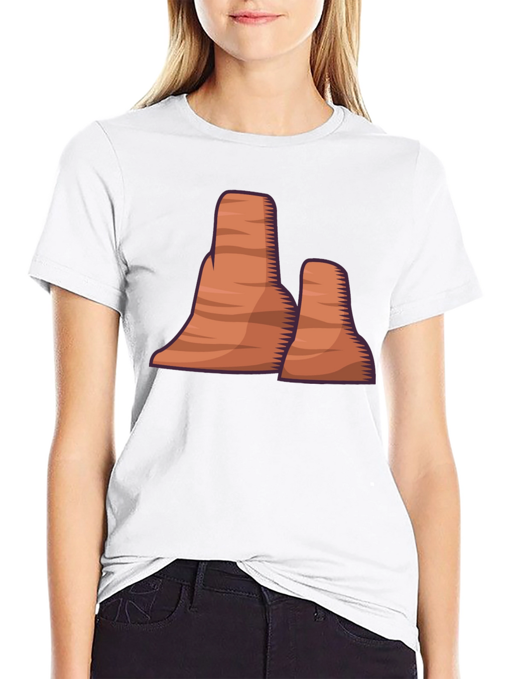 Desert Mountain Graphic Tee - Stylish Black T-Shirt