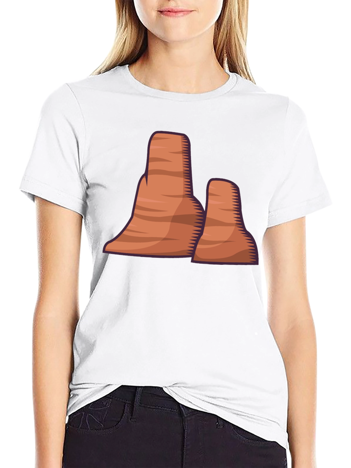 Desert Mountain Graphic Tee - Stylish Black T-Shirt