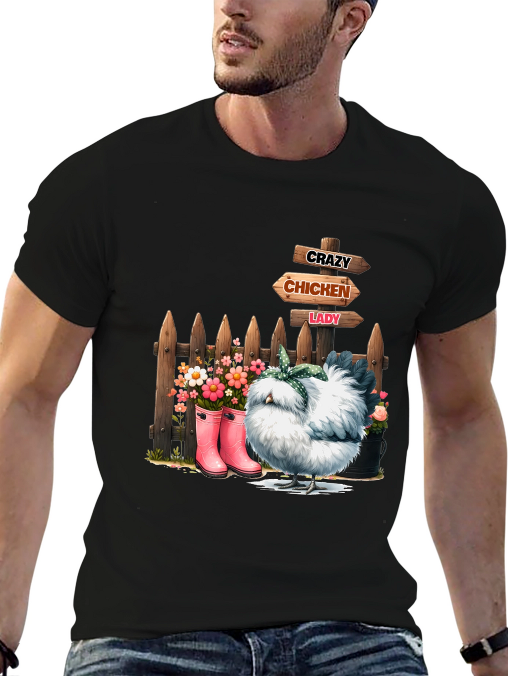 Crazy Chicken Lady Graphic Tee