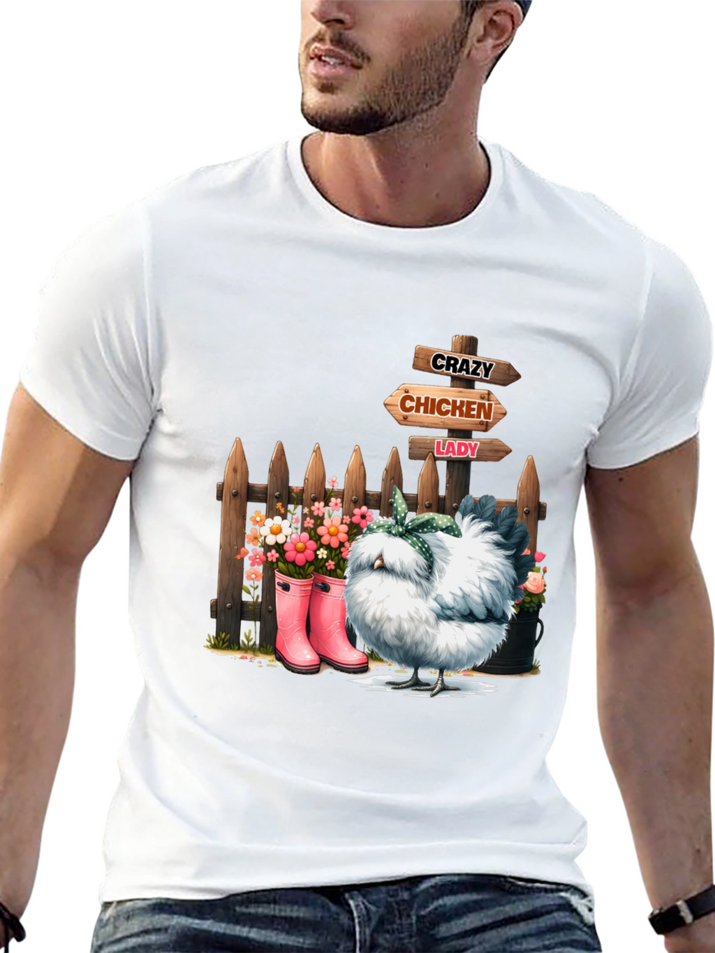 Crazy Chicken Lady Graphic Tee