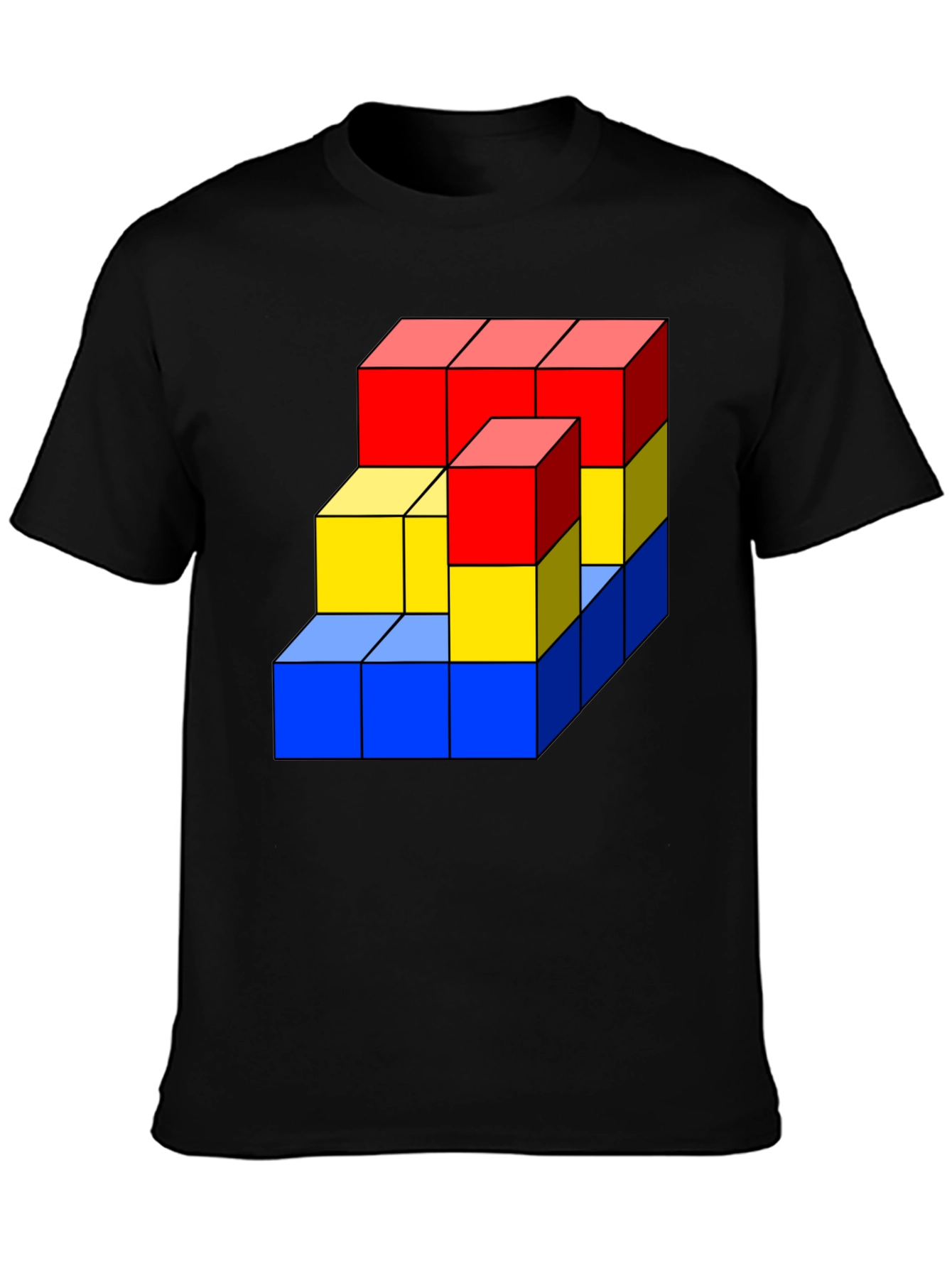 Geometric Cube Graphic T-Shirt
