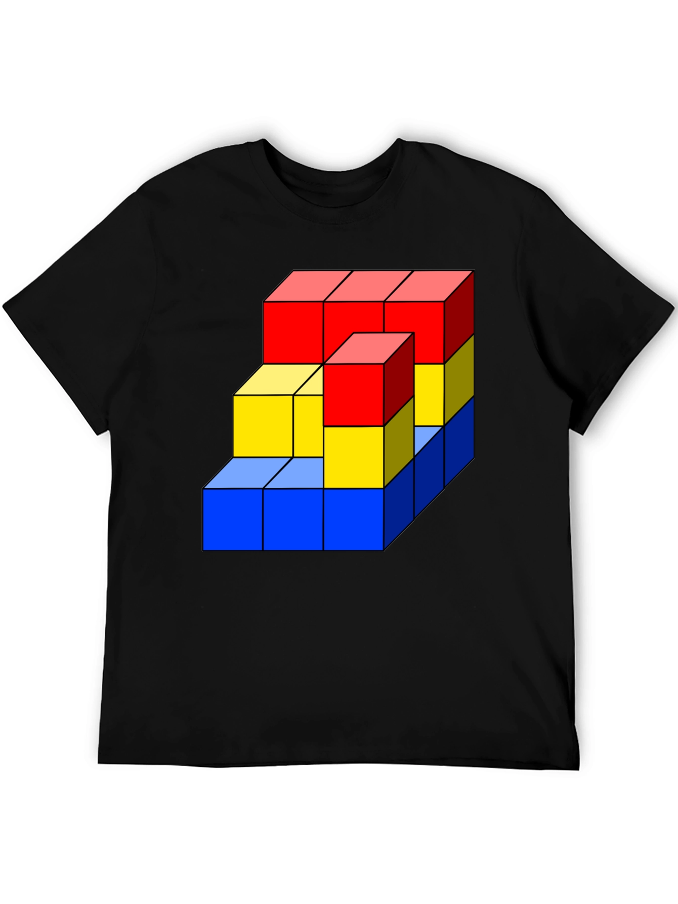 Geometric Cube Graphic T-Shirt