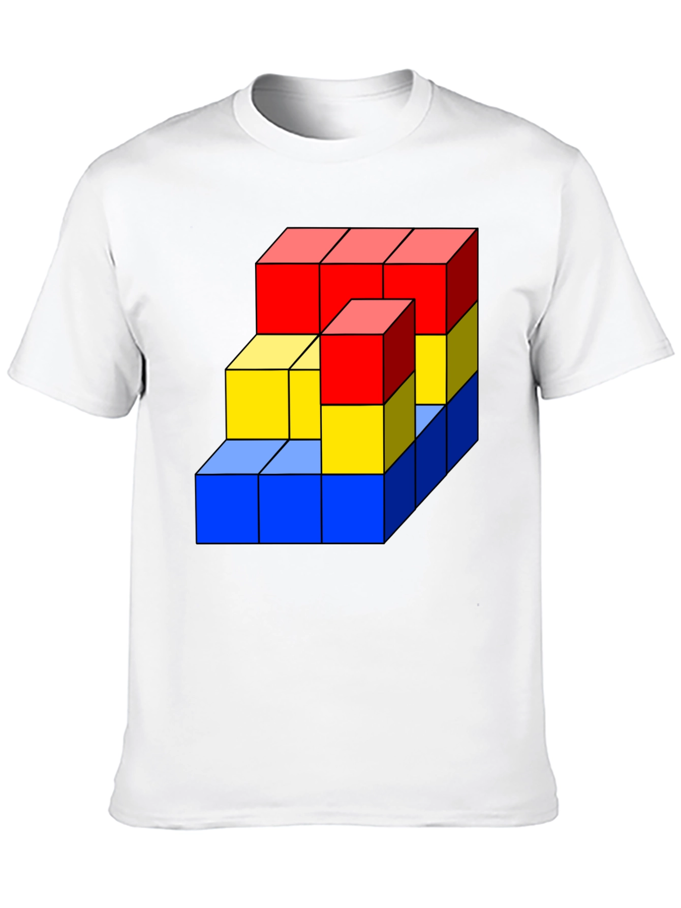 Geometric Cube Graphic T-Shirt