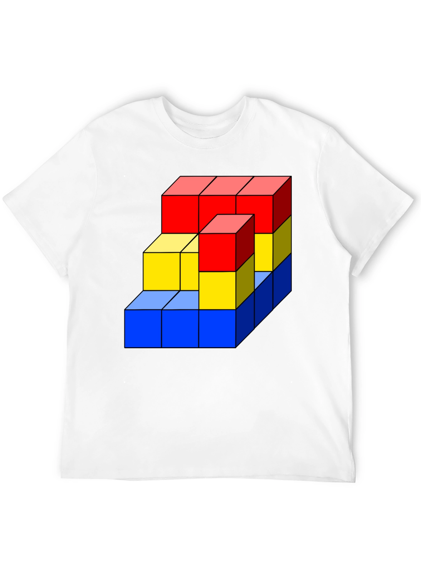 Geometric Cube Graphic T-Shirt