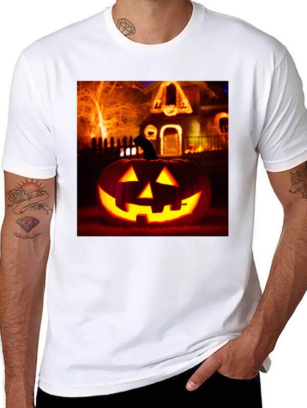 Halloween Pumpkin Graphic T-Shirt