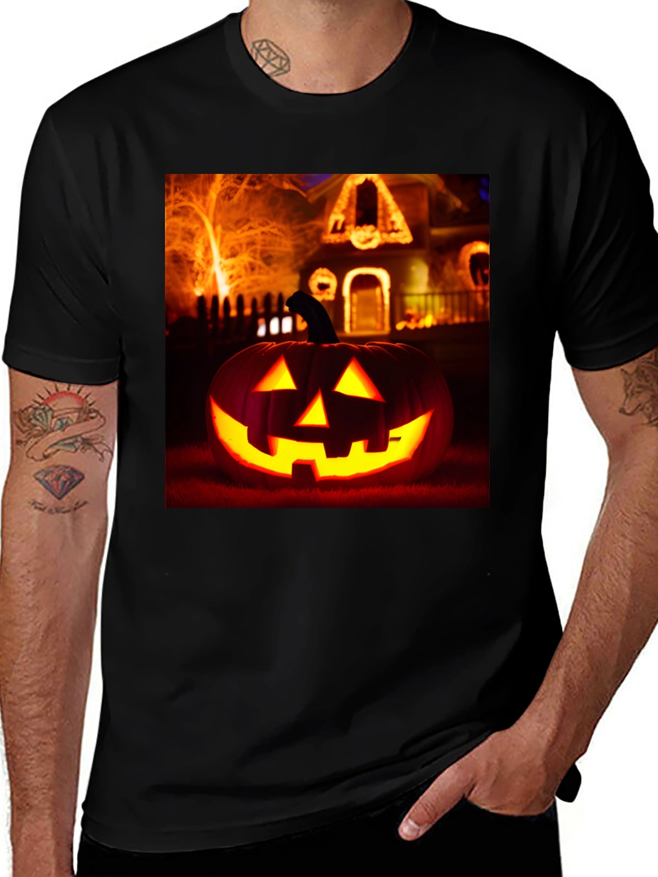 Halloween Pumpkin Graphic T-Shirt