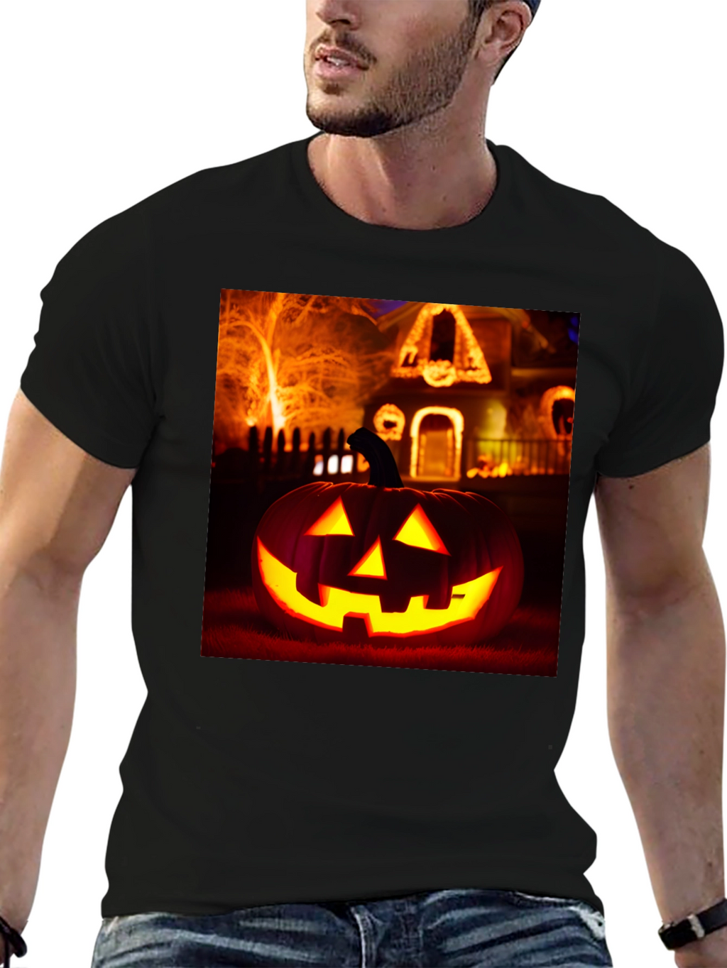 Halloween Pumpkin Graphic T-Shirt