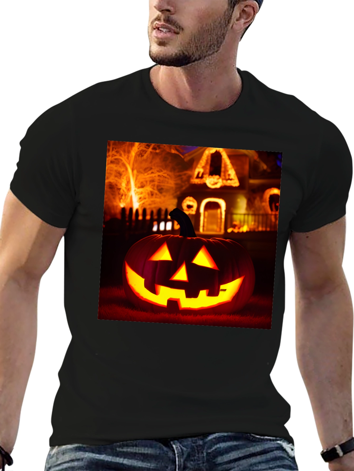 Halloween Pumpkin Graphic T-Shirt