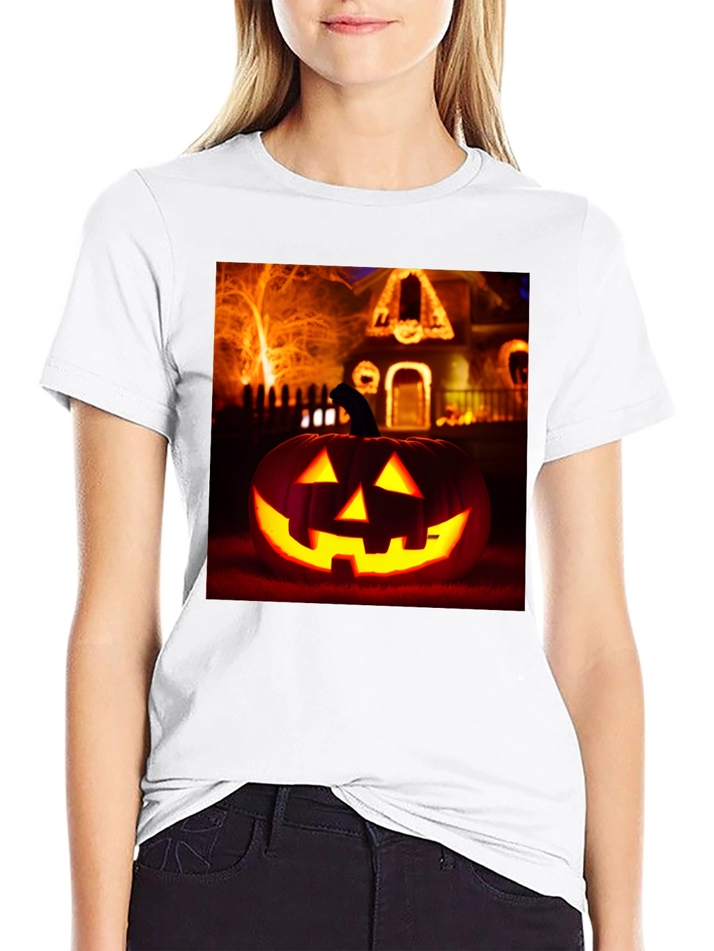 Halloween Pumpkin Graphic T-Shirt