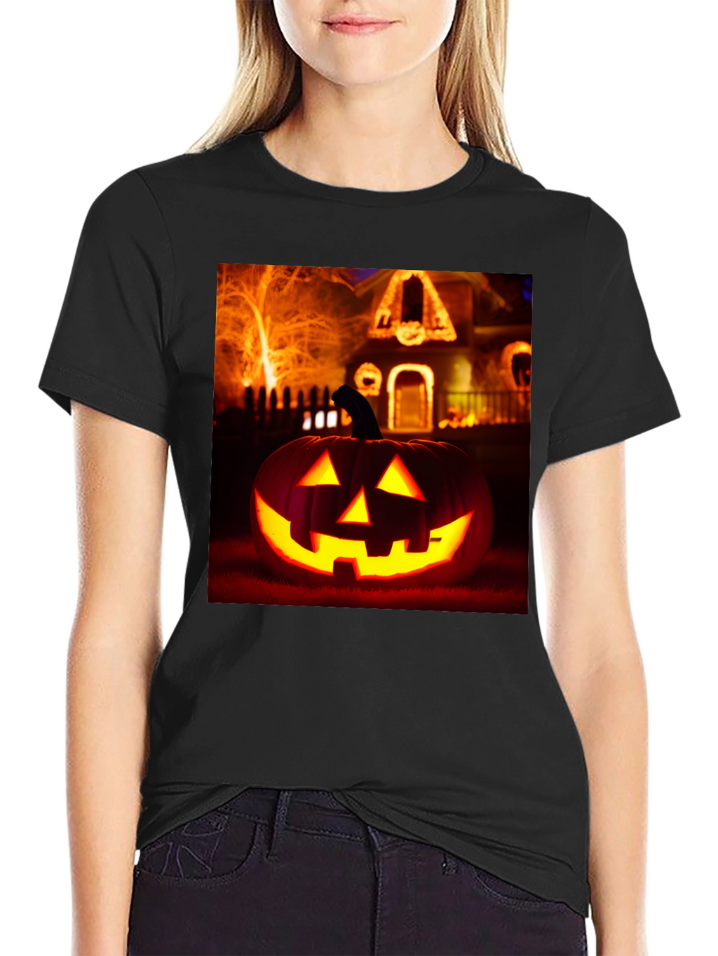 Halloween Pumpkin Graphic T-Shirt