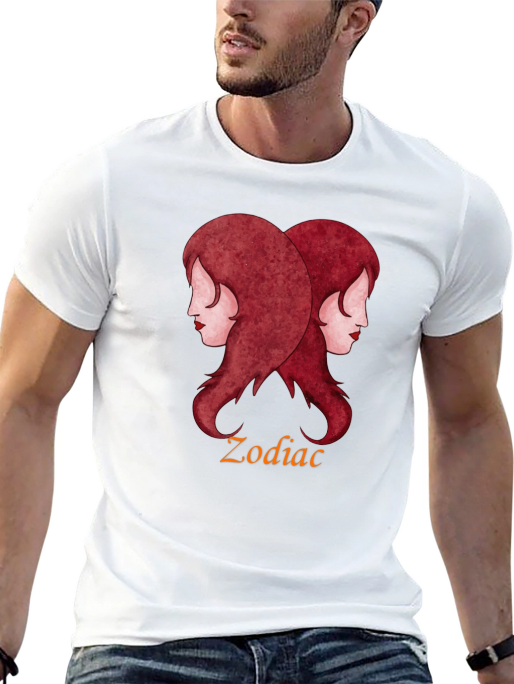 Gemini Zodiac Black T-Shirt