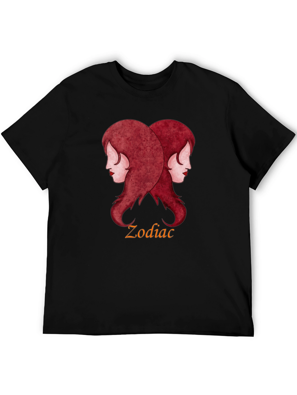 Gemini Zodiac Black T-Shirt