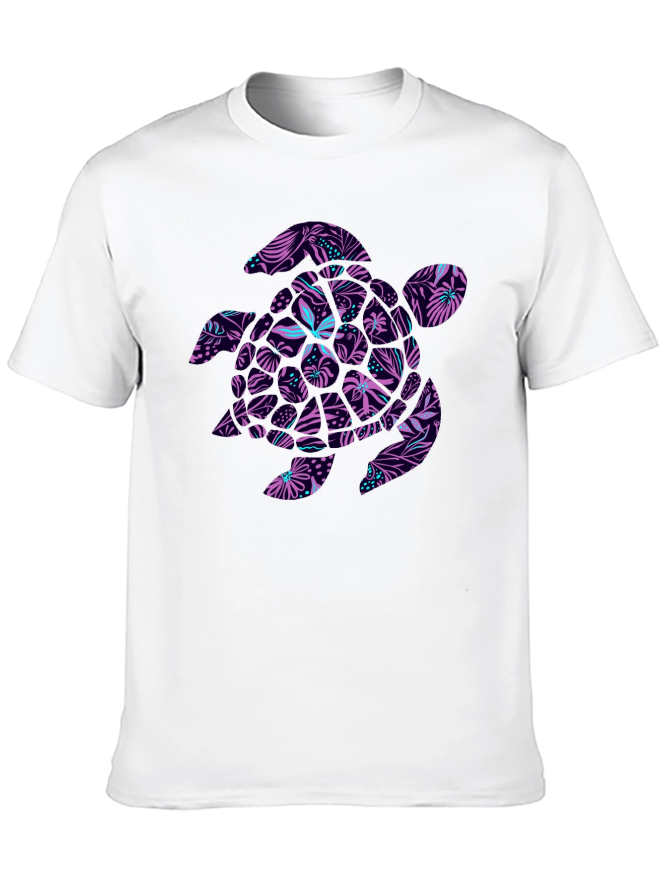 Tropical Turtle Black T-Shirt