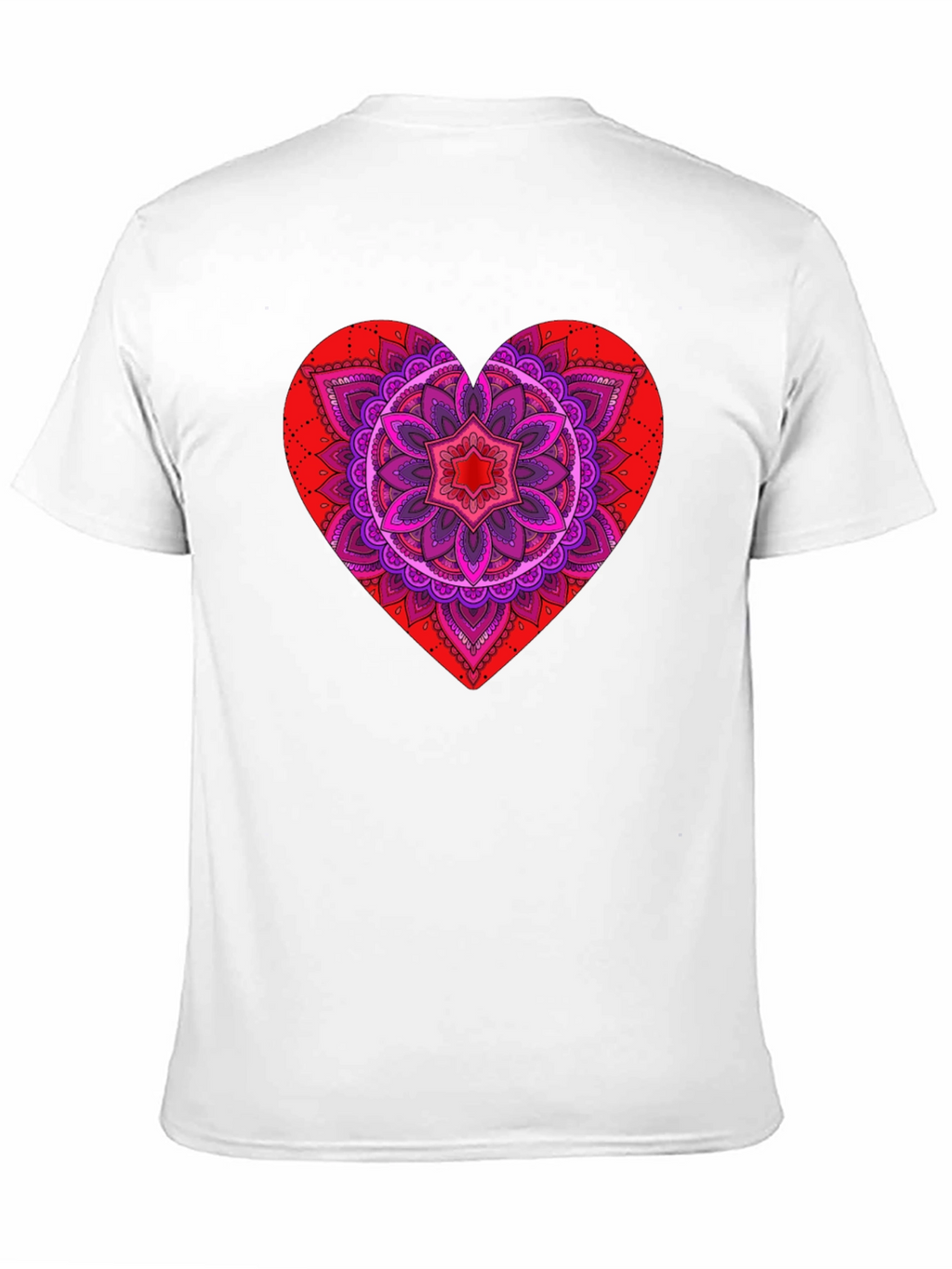 Heart Mandala Graphic Tee - Black