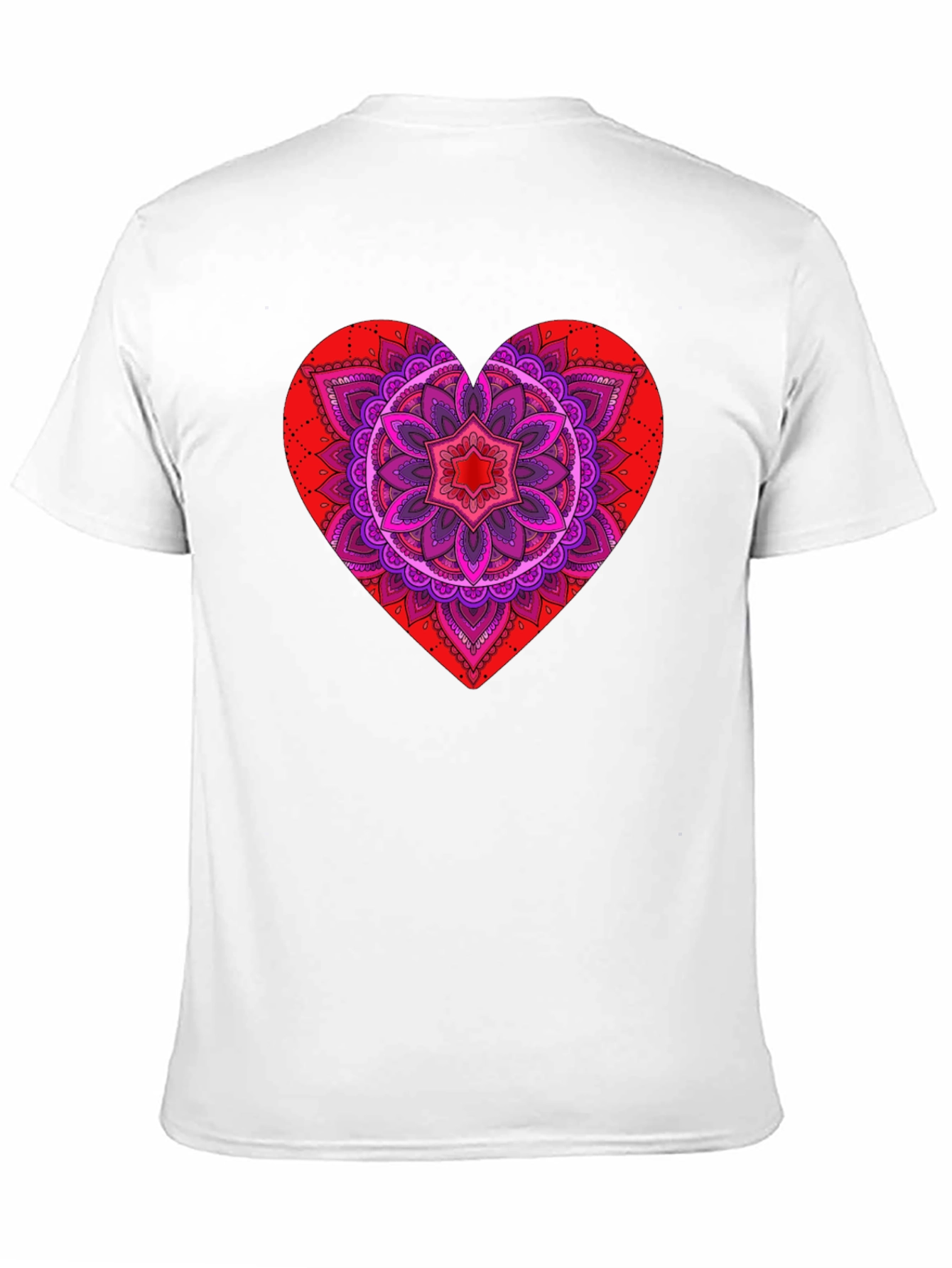 Heart Mandala Graphic Tee - Black