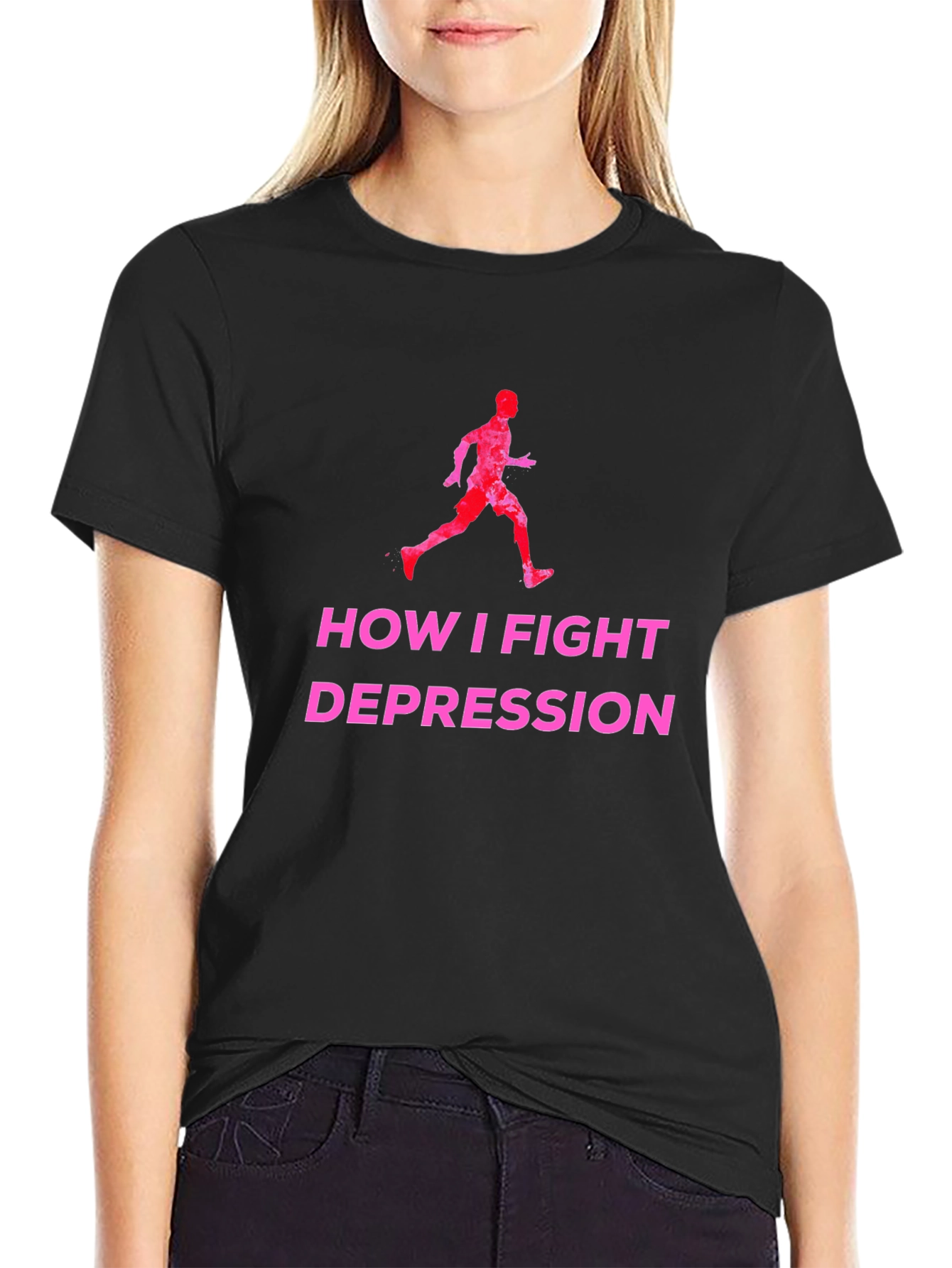 Fight Depression Running T-Shirt