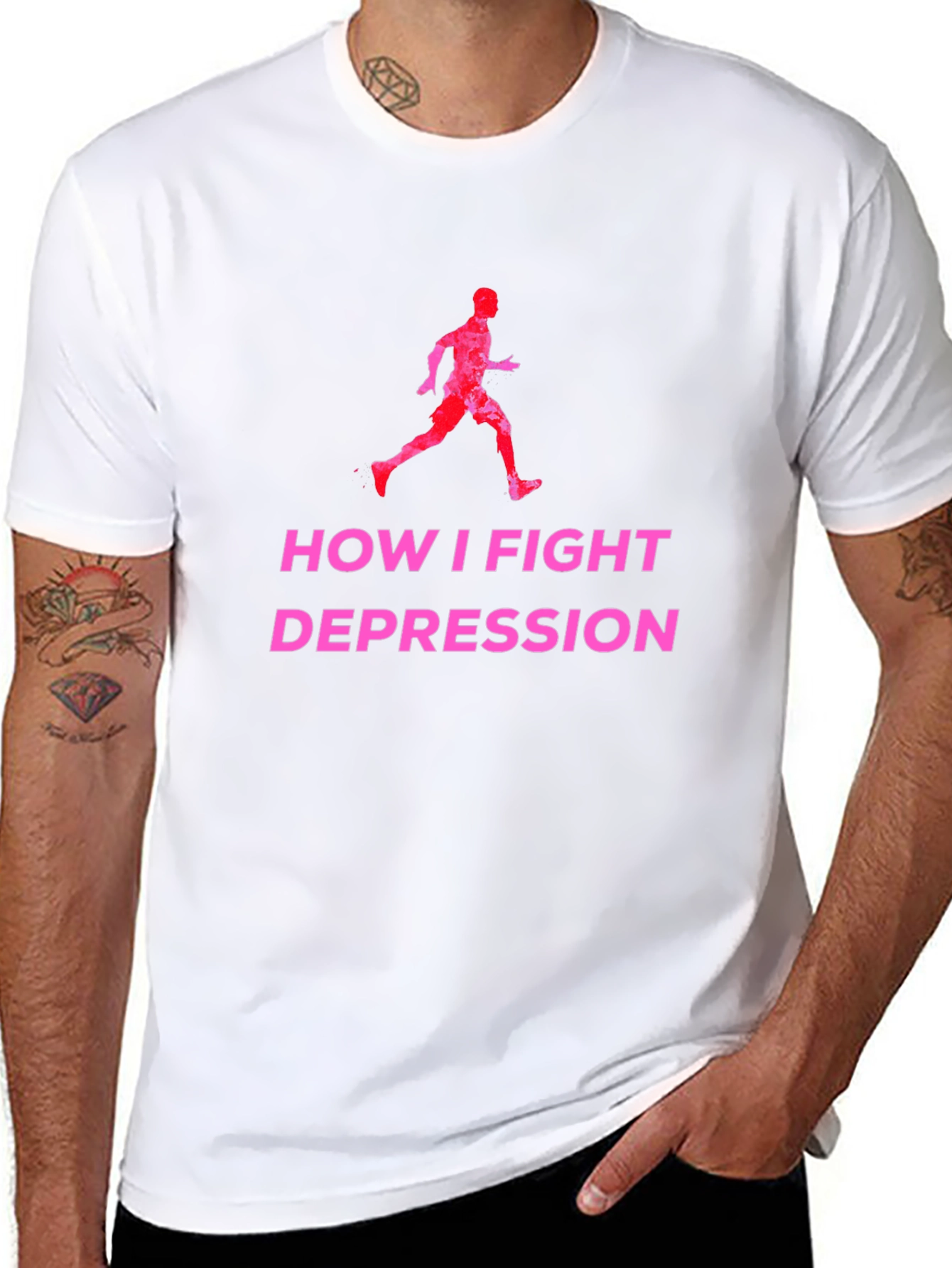 Fight Depression Running T-Shirt