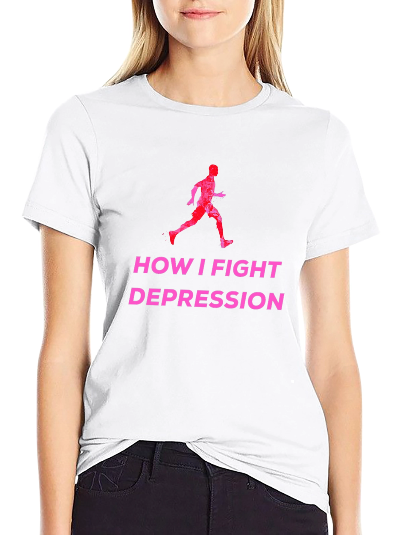 Fight Depression Running T-Shirt