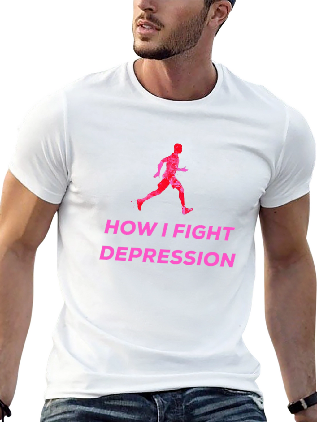 Fight Depression Running T-Shirt