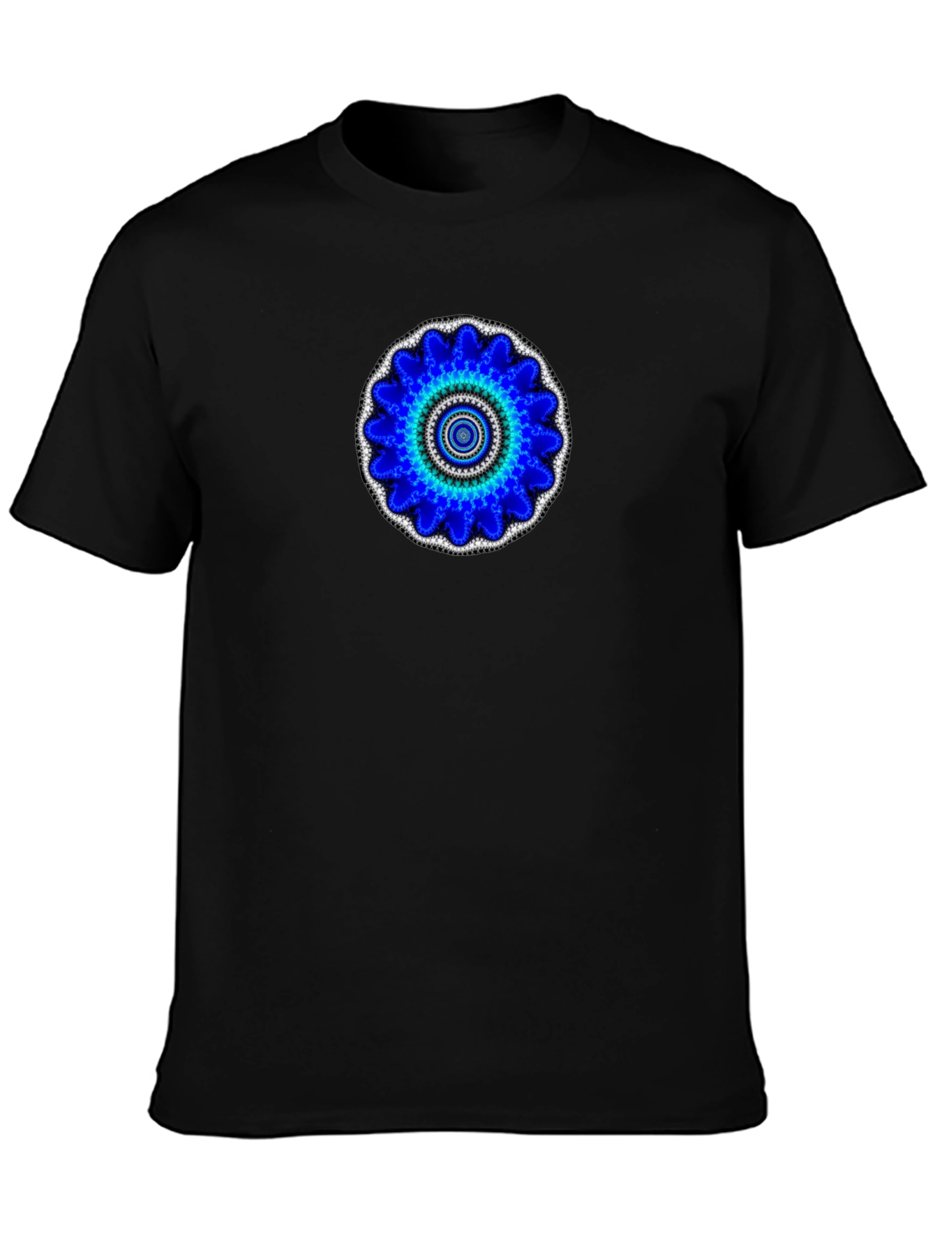 Blue Mandala Graphic Print T-Shirt