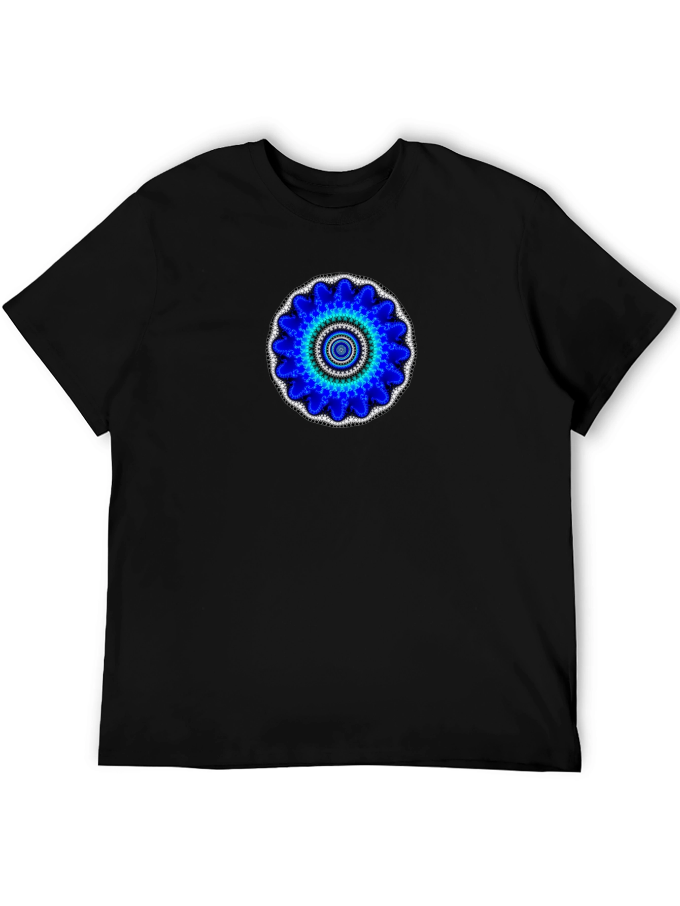 Blue Mandala Graphic Print T-Shirt