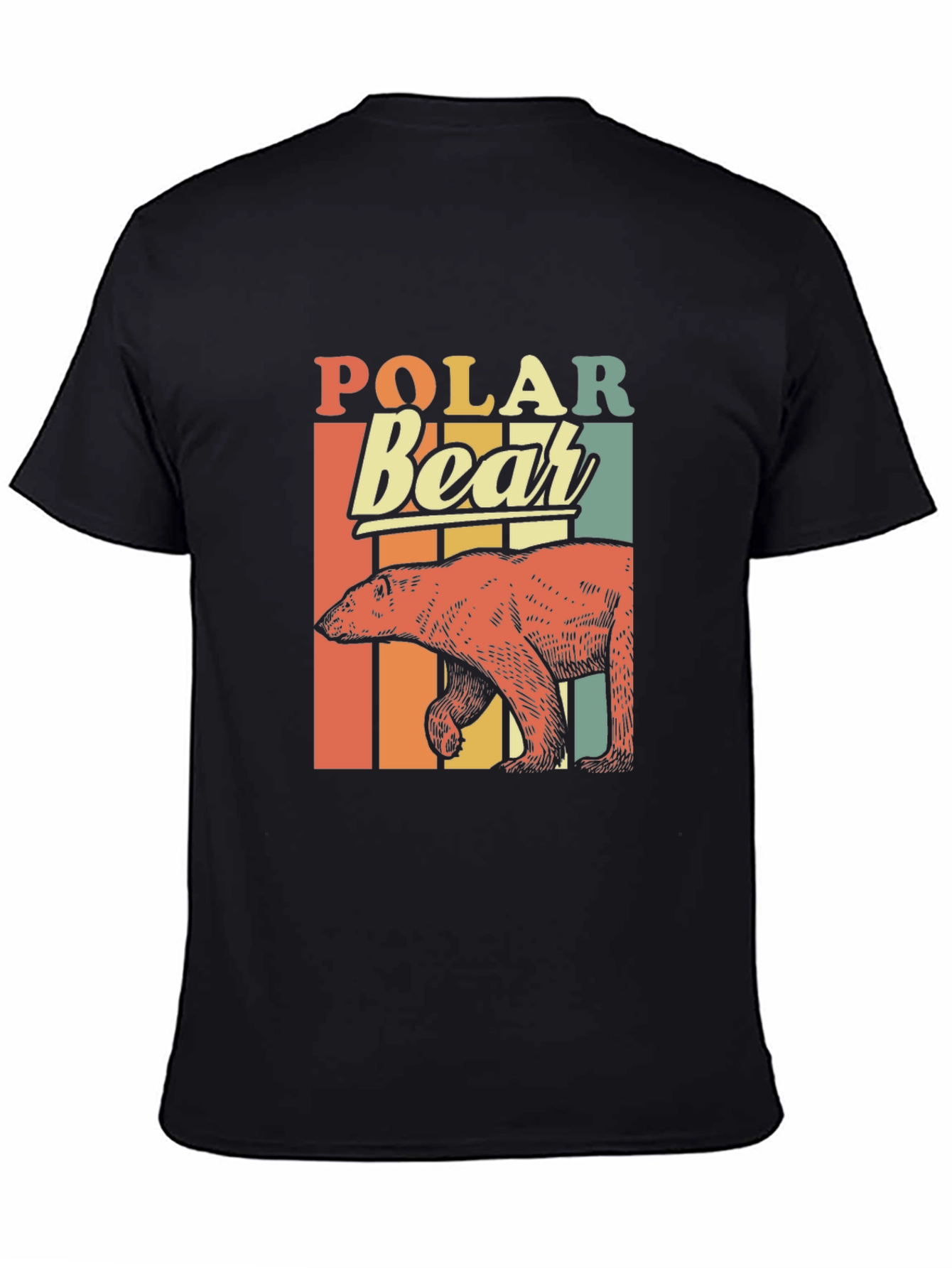Retro Polar Bear Graphic Tee - Vintage Style Shirt