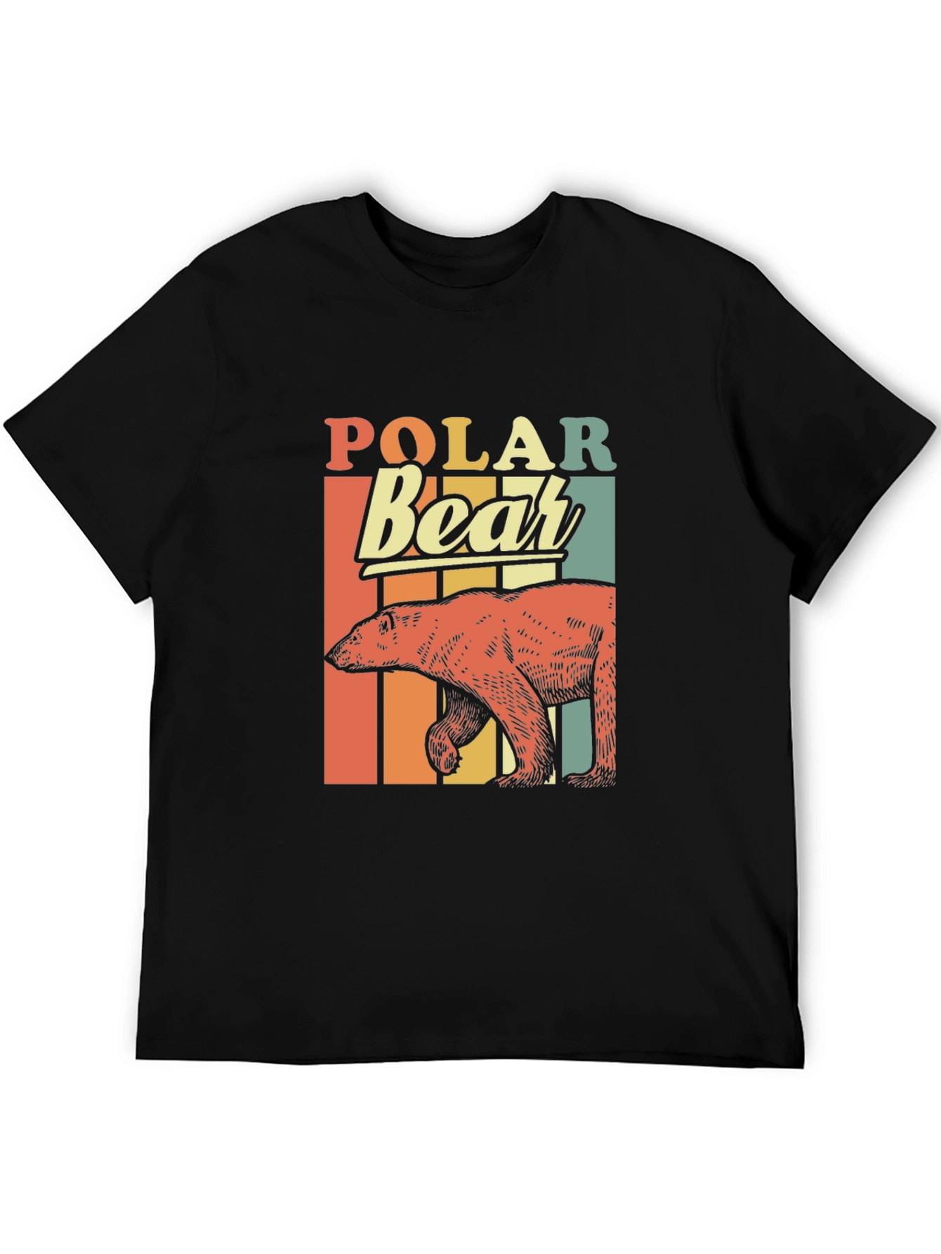 Retro Polar Bear Graphic Tee - Vintage Style Shirt