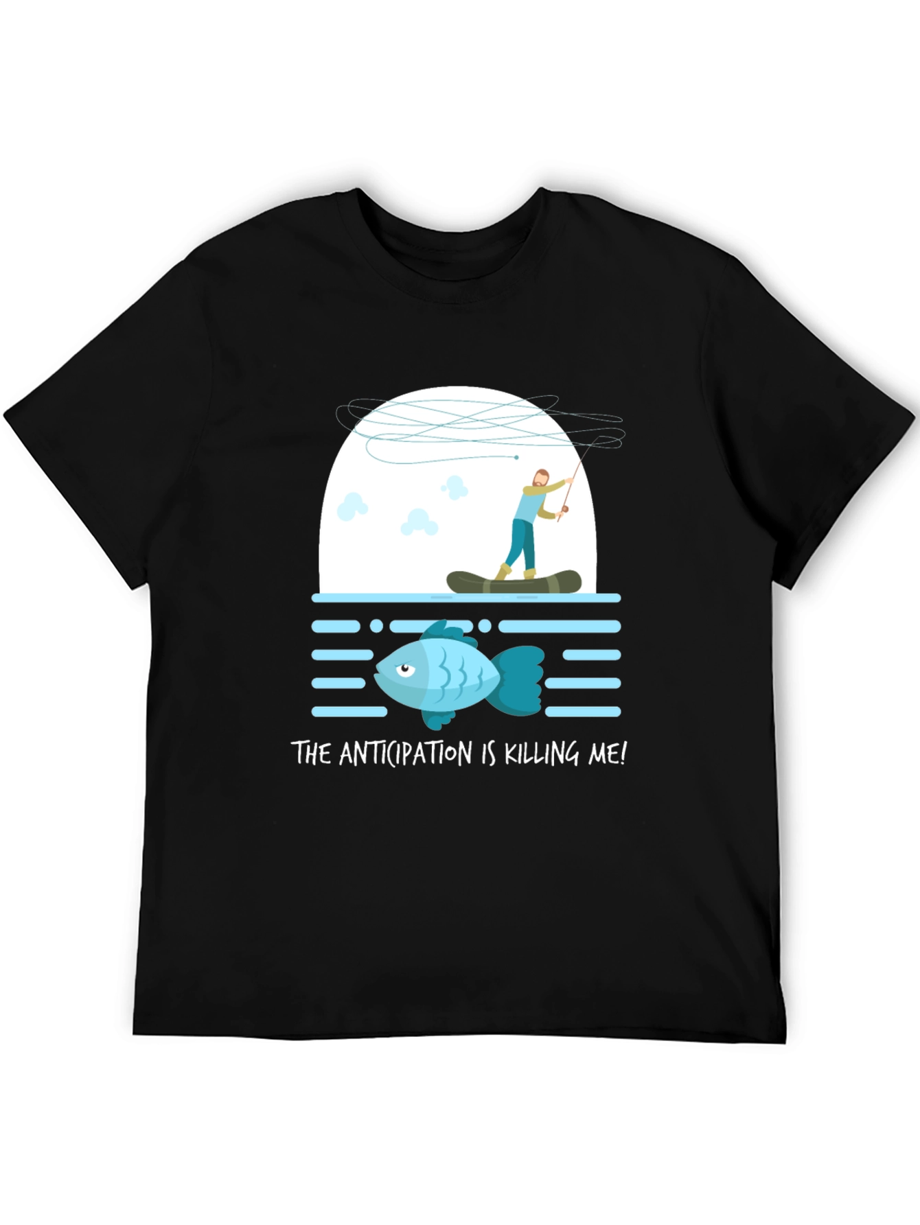Anticipation Fishing T-Shirt - Funny Fisherman Tee