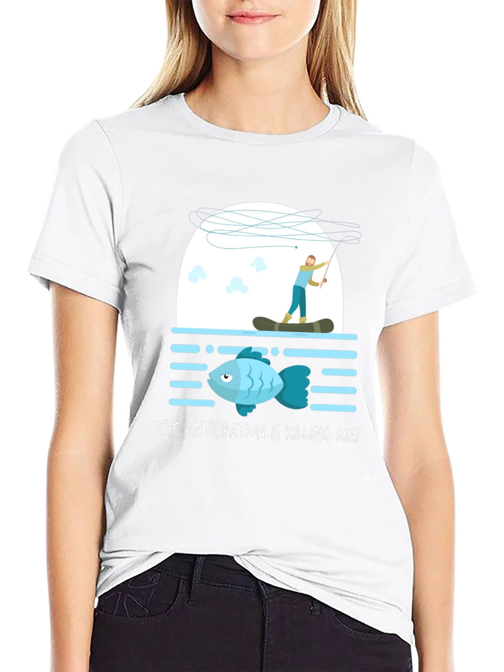 Anticipation Fishing T-Shirt - Funny Fisherman Tee