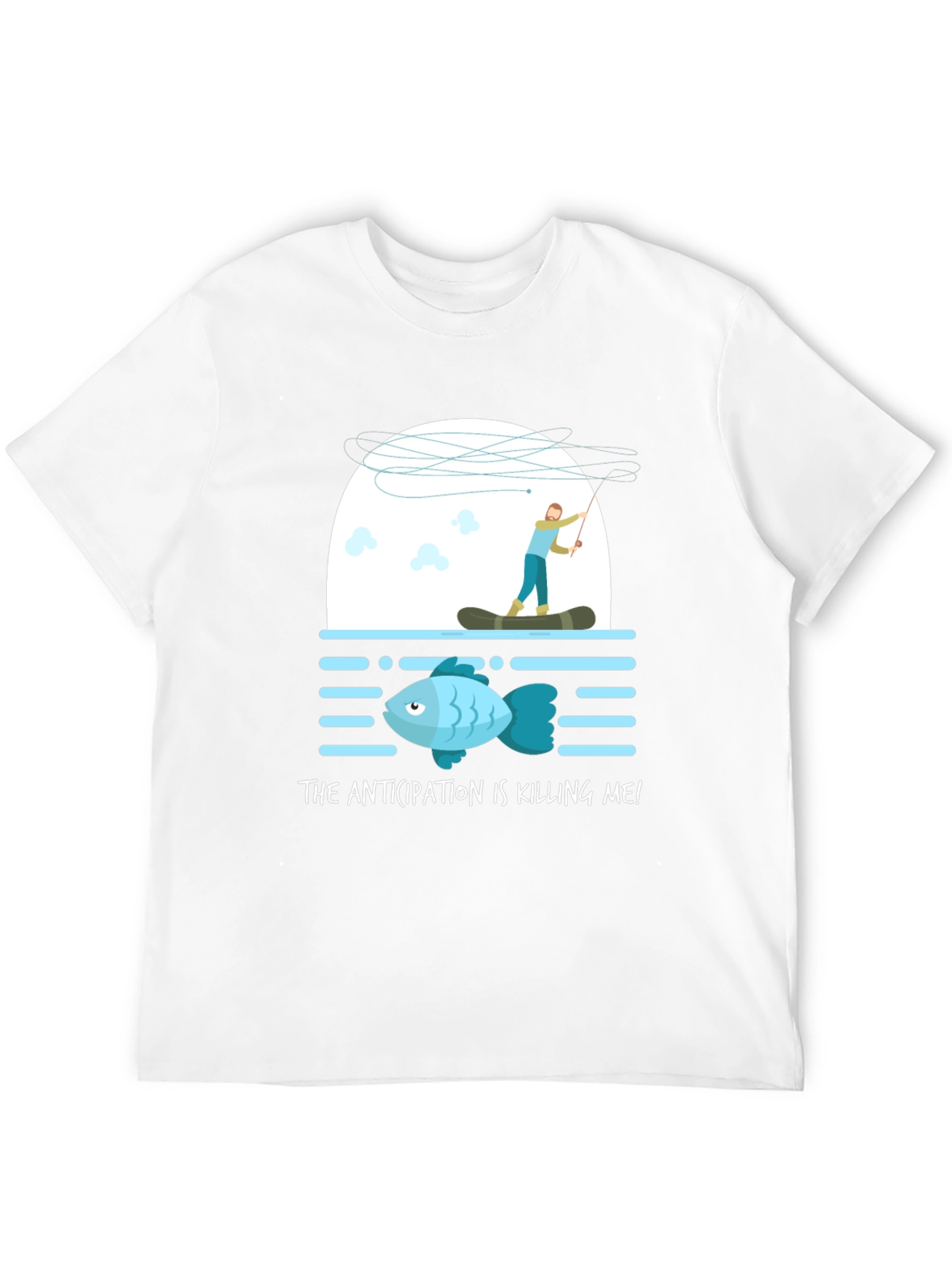 Anticipation Fishing T-Shirt - Funny Fisherman Tee