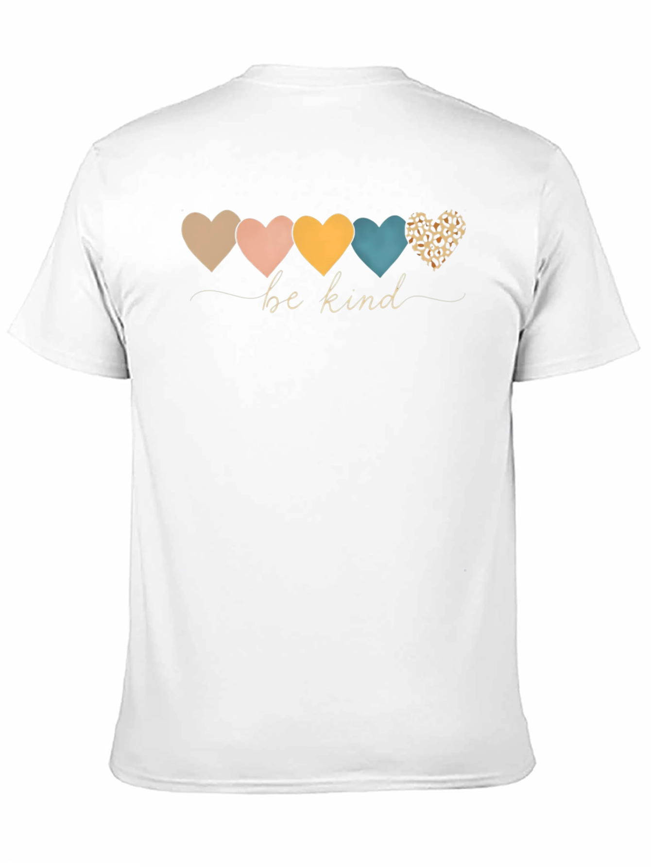 Be Kind Heart Print Black Crew Neck T-Shirt